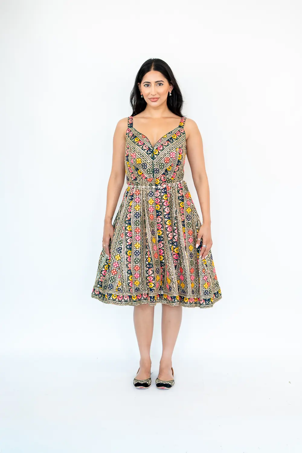 SEQUIN MEHNDI DRESS
