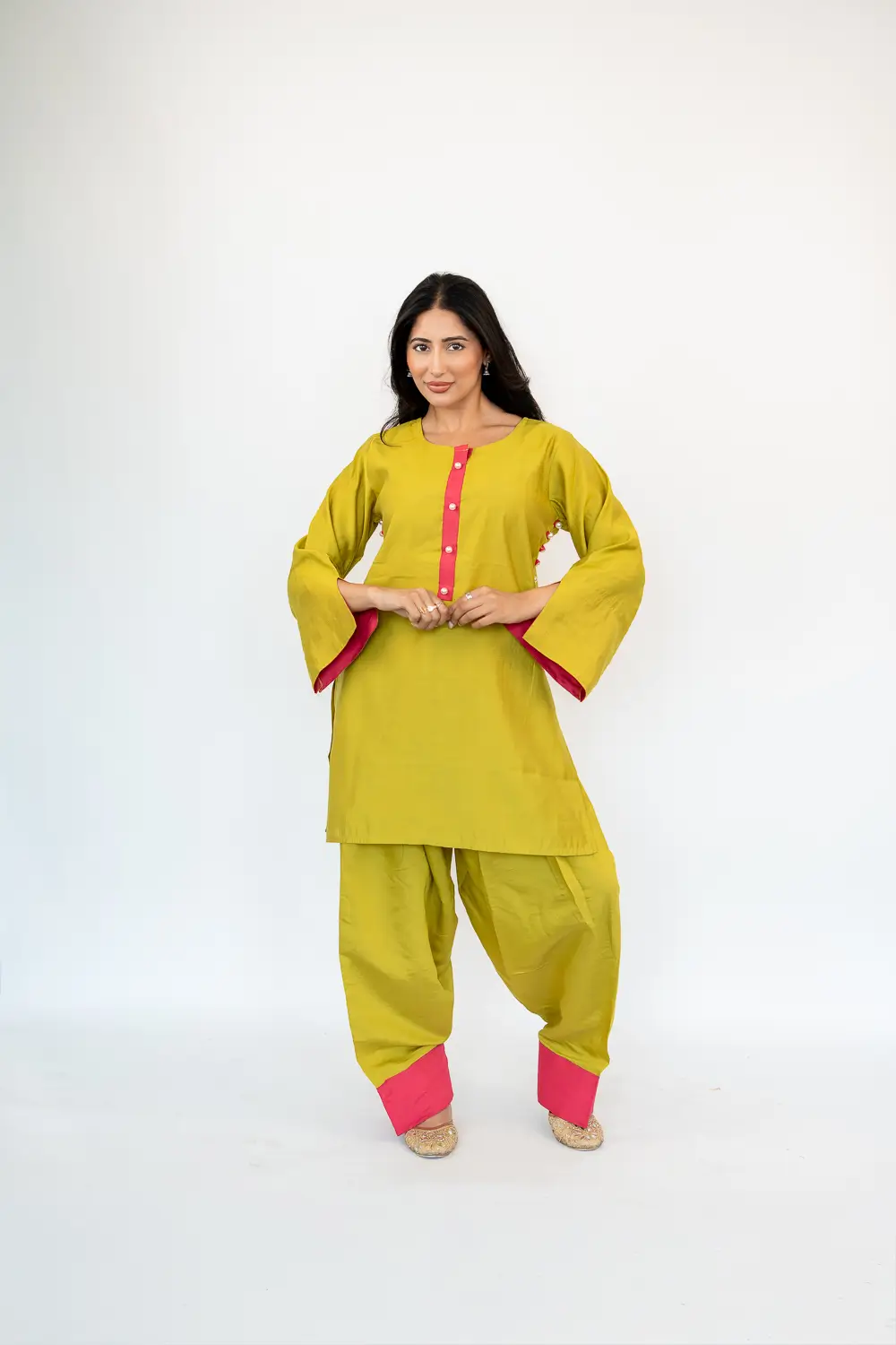 SIDE BUTTON FARSI SALWAR CO ORD SET