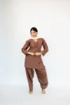 Salwar-Co-Ord-Loop-Neck_Brown_2